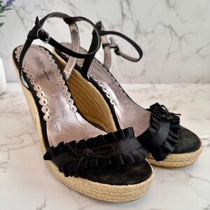 Nordstrom Boutique Satin Wedge Heels - size 8.5